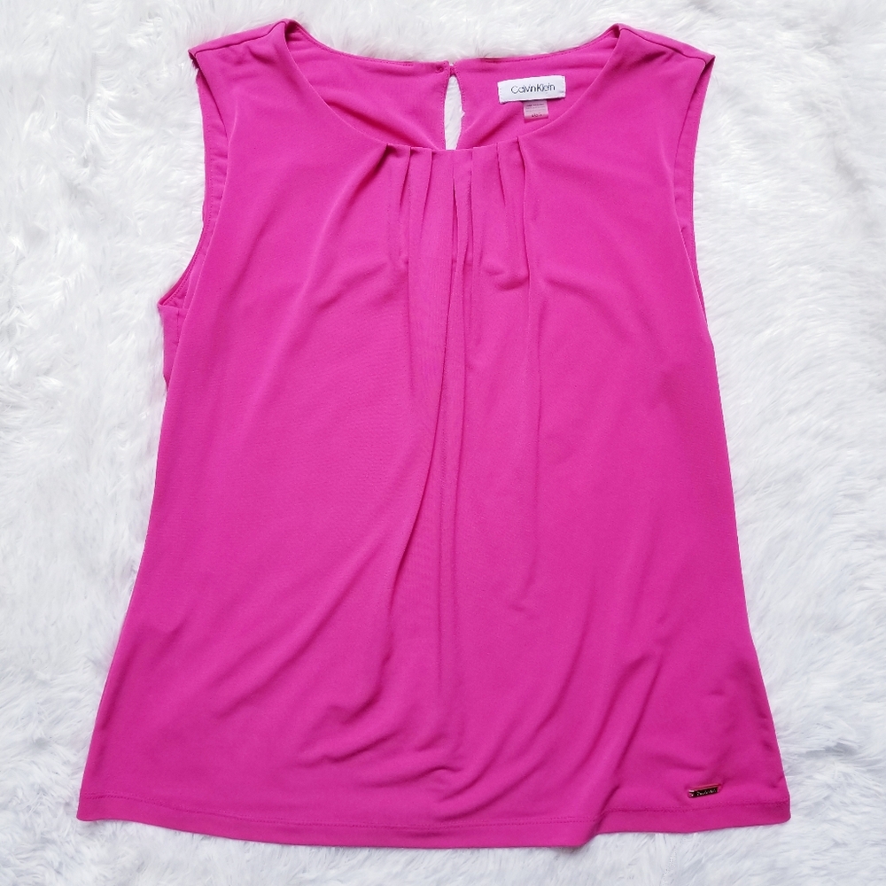 Calvin Klein Pink Sleeveless Top Business Casual